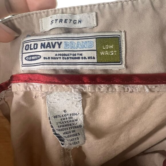 Vintage Y2K Old Navy Low Waist Khaki Wide Leg Pants 6 - Picture 3 of 12